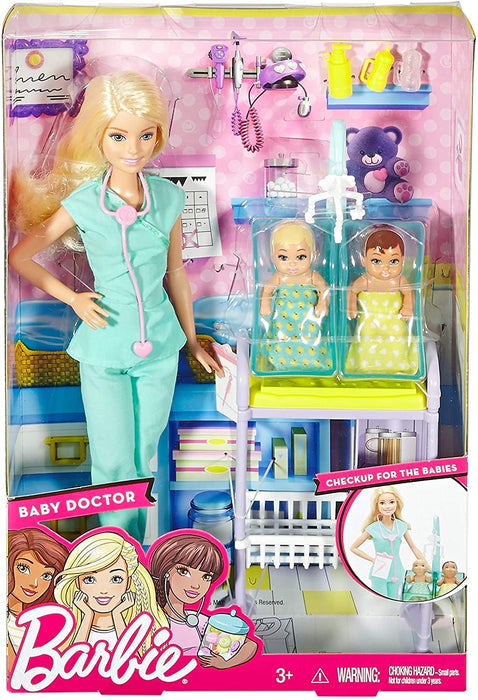 Playset Barbie Pediatra con Due Piccoli Pazienti