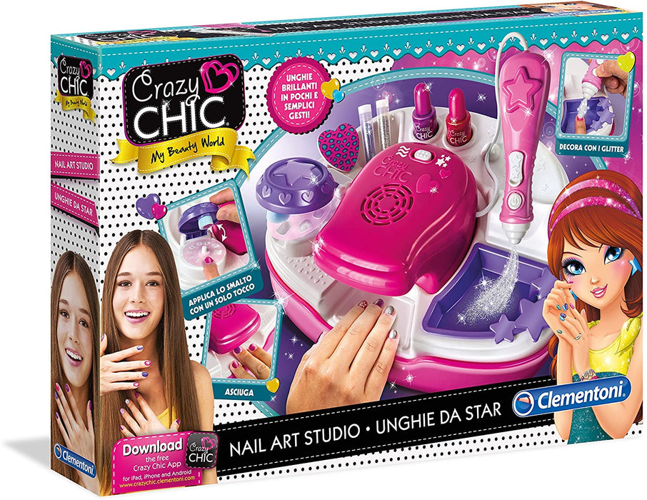 Clementoni 15136 Crazy Chic - My Beauty World Set, Nail Art Studio