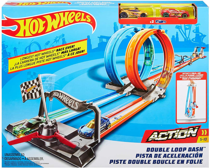 Hot Wheels Pista Double Loop Dash Con 2 Veicoli