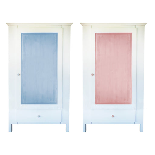 immagine-1-armadio-artigianale-bianco-con-anta-double-face-rosa-e-azzurro