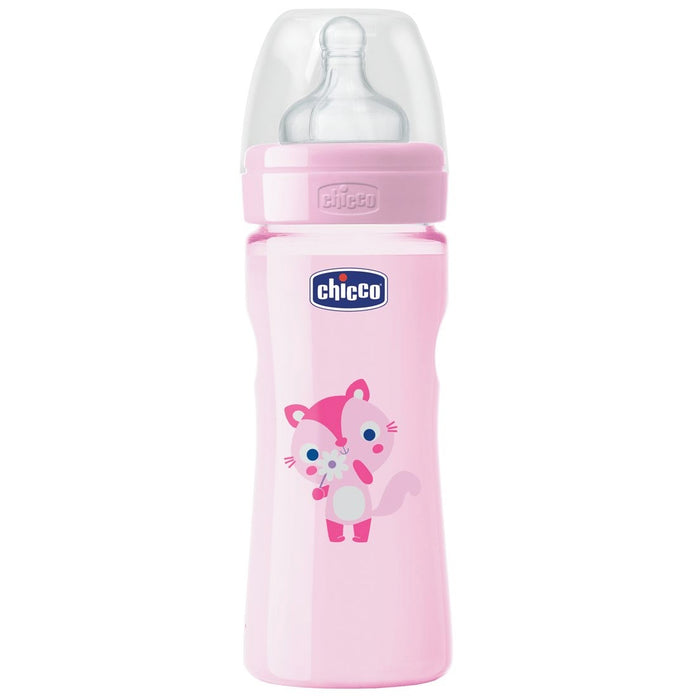 immagine-1-biberon-benessere-chicco-250ml-flusso-regolabile-2m-silicone-rosa-ean-8058664057986
