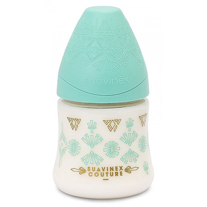 immagine-1-biberon-suavinex-150ml-silicone-flusso-lento-0m-couture-verde-ean-8426420045025