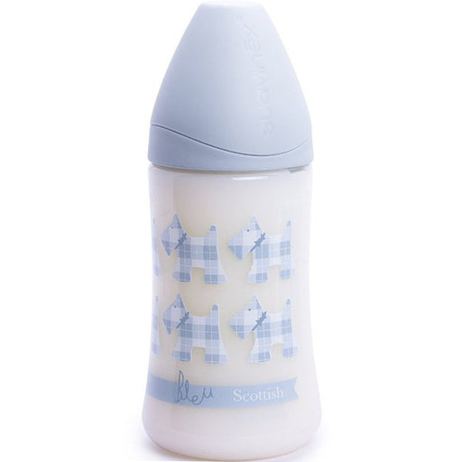 immagine-1-biberon-suavinex-270ml-con-tettarella-in-lattice-flusso-variabile-0m-scottish-dogs-azzurro-ean-8426420006750