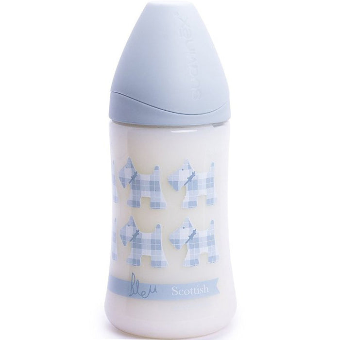 immagine-1-biberon-suavinex-270ml-con-tettarella-in-lattice-flusso-variabile-0m-scottish-dogs-azzurro-ean-8426420006750