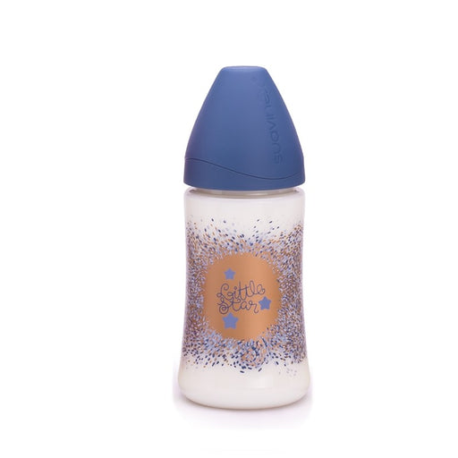 immagine-1-biberon-suavinex-270ml-con-tettarella-in-silicone-flusso-variabile-3p-0m-haute-couture-azzurro-stella-blu-ean-8426420026116