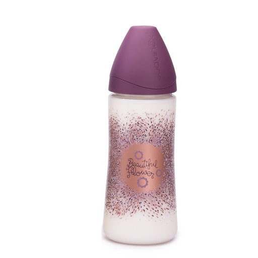 immagine-1-biberon-suavinex-360ml-con-tettarella-in-silicone-flusso-variabile-3p-0m-haute-couture-viola-fiori-ean-8426420026147