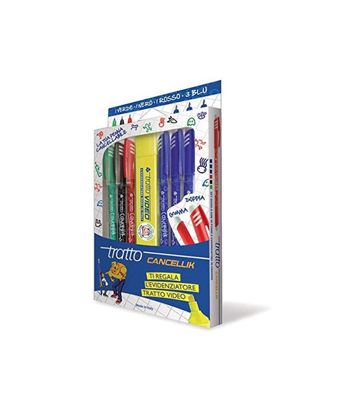 immagine-1-blister-con-4-penne-cancellabili-pia-evidenziatore-ean-8000825002625