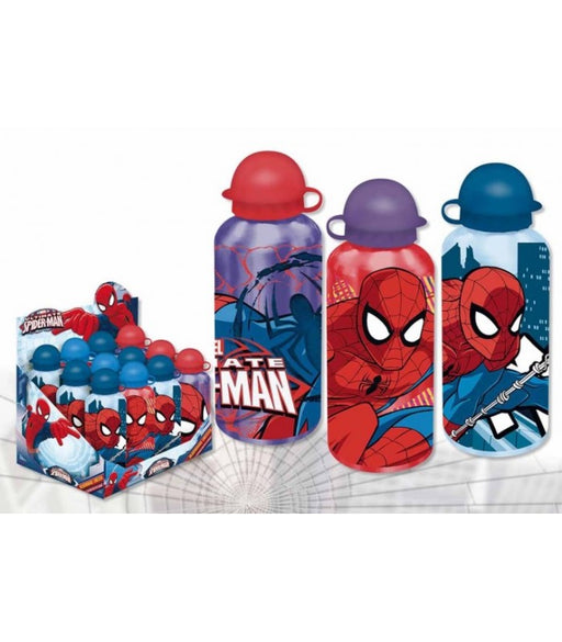 immagine-1-borraccia-in-alluminio-spiderman-500ml-3-colori-ean-8435333874547