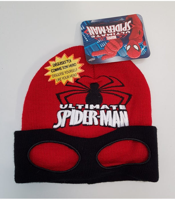 immagine-1-cappello-invernale-taglia-52-maschera-spiderman-rosso-nero-ean-3609081409305