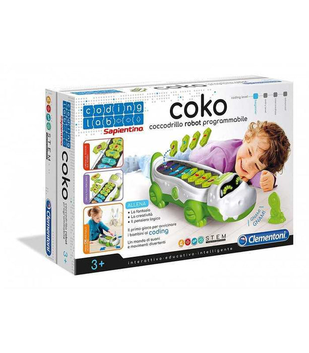 immagine-1-clementoni-clementoni-coko-coccodrillo-robot-programmabile-ean-8005125120925