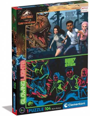 immagine-1-clementoni-jurassic-world-puzzle-luminoso-104-pezzi-ean-8005125275571
