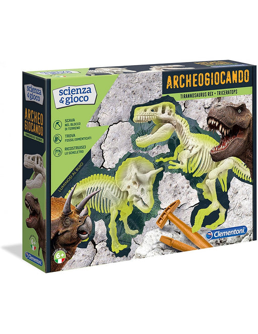 immagine-1-clementoni-scienza-e-gioco-archeogiocando-t-rex-e-triceratops-ean-8005125139842