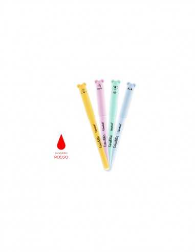 Penna gel Cancellotta inchiostro rosso - modelli assortiti