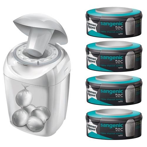 immagine-1-contenitore-per-pannolini-sangenic-hygiene-plus-tommee-tippee-4-ricariche-tec-ean-5010415458056