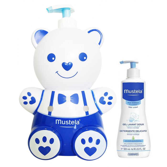 immagine-1-detergente-delicato-mustela-500ml-copriflacone-orsetto-blu-ean-8388766454773
