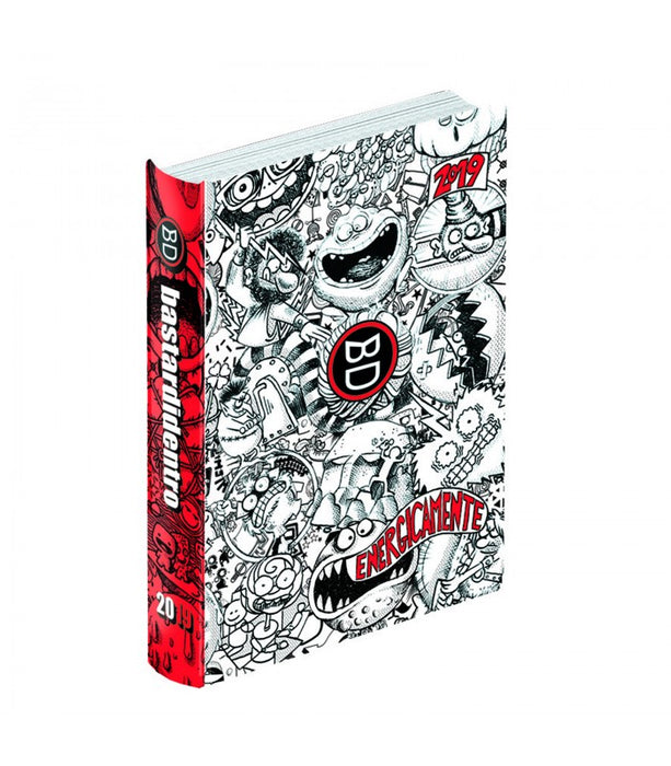 immagine-1-diario-agenda-standard-16-mesi-bastardi-dentro-bianco-e-arancio-con-fantasia-ean-8011410305748