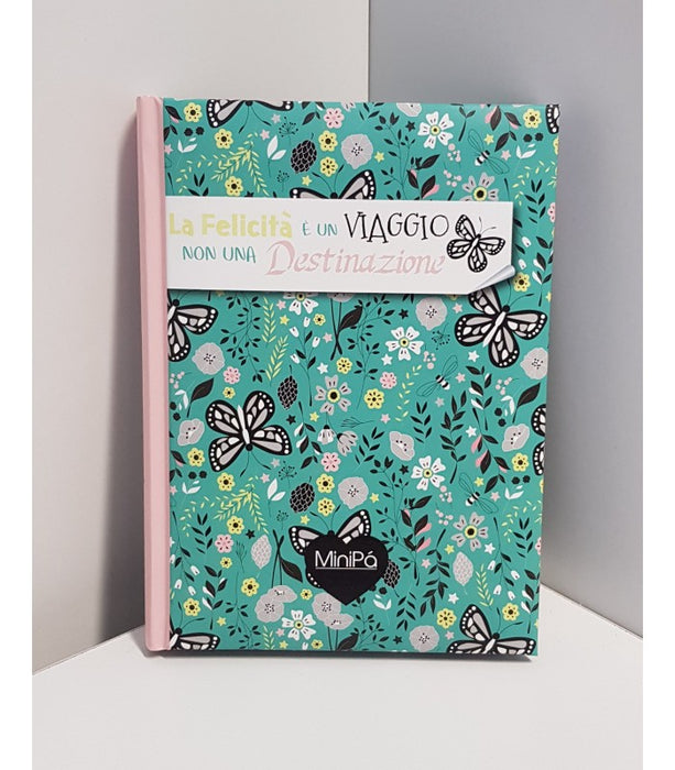 immagine-1-diario-medium-12-mesi-minipa-verde-acqua-con-fiori-e-farfalle-ean-8009117943202