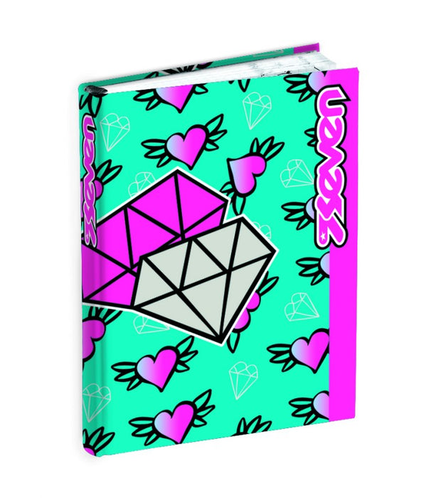 immagine-1-diario-standard-16-mesi-seven-girl-verde-acqua-kaleidoscopio-ean-8011410290655