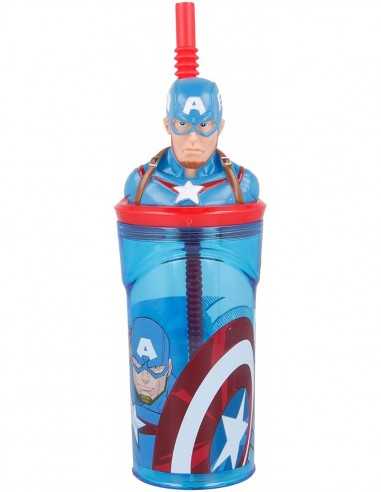 immagine-1-futurart-bicchiere-captain-america-in-3d-con-cannuccia-ean-8412497577668
