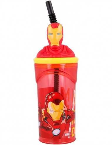 immagine-1-futurart-bicchiere-iron-man-in-3d-con-cannuccia-ean-8412497577781