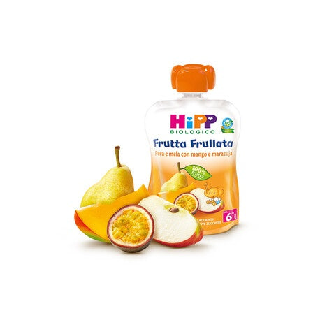 immagine-1-hipp-bio-frutta-frullata-per-e-mela-con-mango-e-maracuja-6x90g-ean-4062300356818