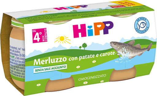 immagine-1-hipp-omogeneizzato-di-merluzzo-patate-e-carote-2x80-gr-ean-4062300070950