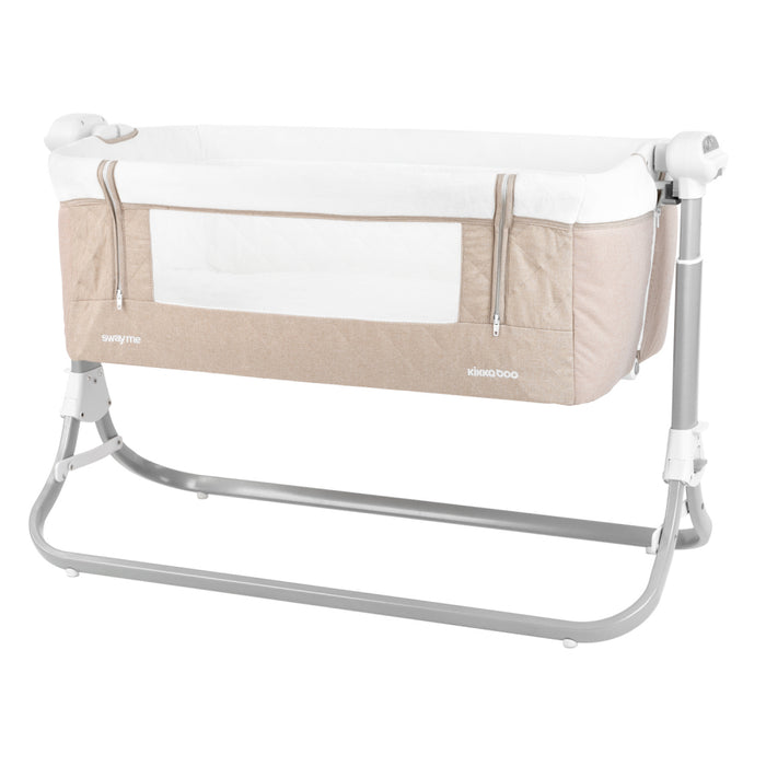 immagine-1-kikkaboo-kikkaboo-culla-fianco-letto-co-sleeping-oscillazione-elettrica-sway-me-beige-ean-3801003020548