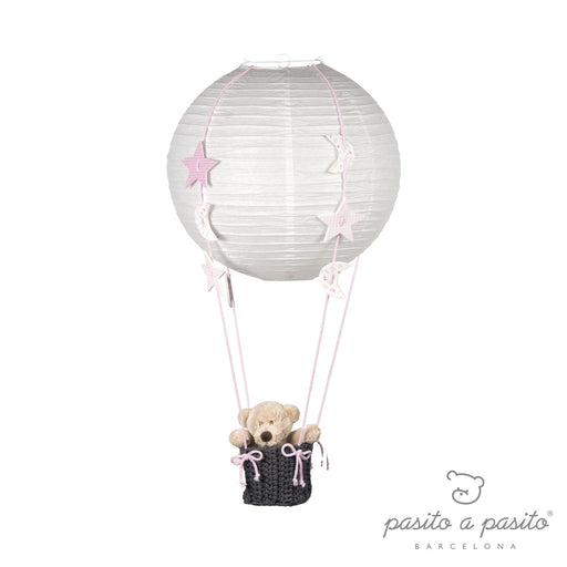 immagine-1-lampadario-pasito-a-pasito-mongolfiera-globo-orso-grigio-rosa-ean-8410446734520