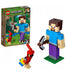 immagine-1-lego-21148-maxi-figure-minecraft-di-steve-con-pappagallo-ean-5702016370560