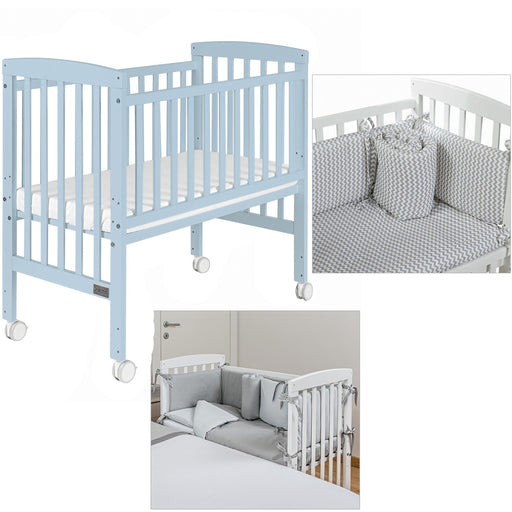 immagine-1-lettino-culla-co-sleeping-picci-lella-azzurro-materasso-e-tessile-zig-zag-grigio