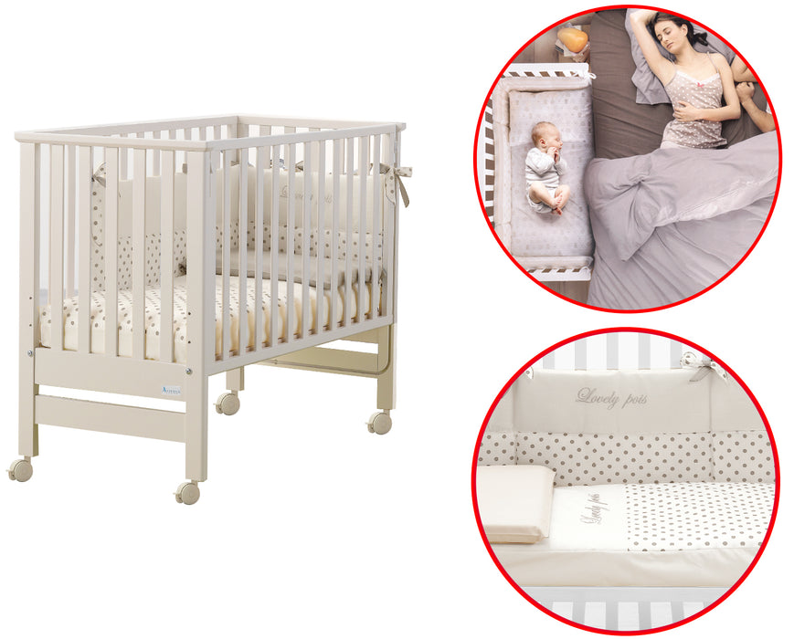 immagine-1-lettino-culla-contact-azzurra-design-avorio-materasso-completo-piumone
