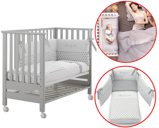 immagine-1-lettino-culla-contact-azzurra-design-grigio-materasso-completo-piumone-bianco-grigio