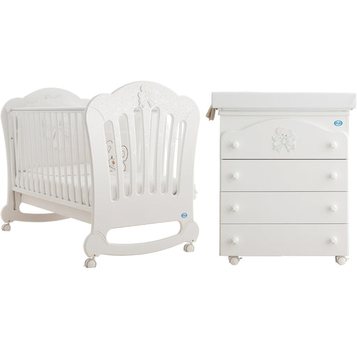 immagine-1-lettino-e-cassettiera-fasciatoio-pali-principe-bianco