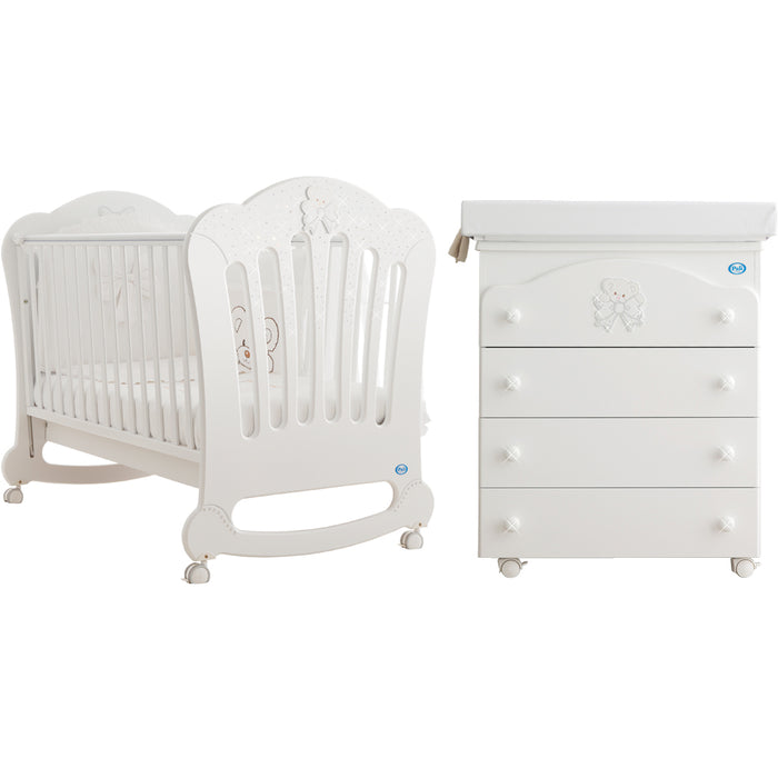 immagine-1-lettino-e-cassettiera-fasciatoio-pali-principe-bianco