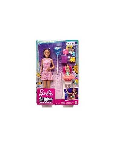 immagine-1-mattel-barbie-babysitter-playset-bambola-con-seggiolone-ean-887961909623