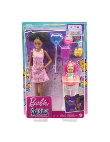immagine-1-mattel-barbie-babysitter-playset-bambola-mulatta-con-seggiolone-ean-887961909616