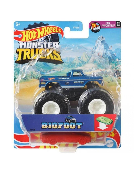 immagine-1-mattel-hot-wheels-monster-trucks-big-foot-con-auto-ean-887961705393
