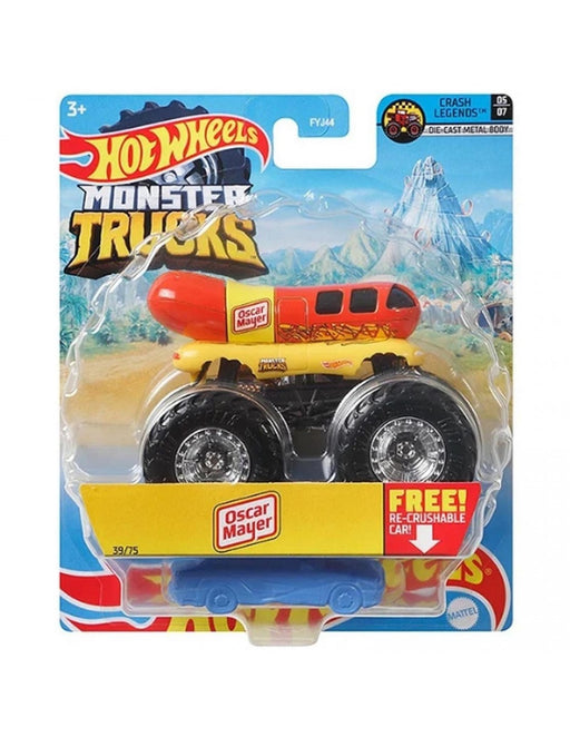 immagine-1-mattel-hot-wheels-monster-trucks-oscar-mayer-con-auto-ean-887961705393