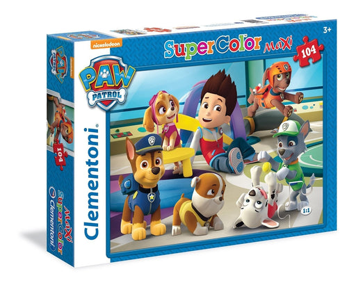 immagine-1-mattel-puzzle-pezzi-104-maxi-paw-patrol-super-color-ean-8005125239702