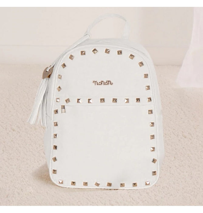 immagine-1-nanan-nanan-zaino-colette-in-ecopelle-bianco-con-borchie-ean-8033714553526
