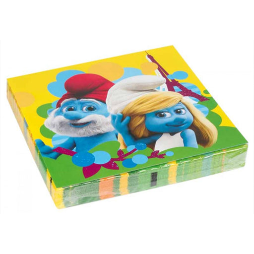 immagine-1-new-bama-party-20-tovaglioli-puffi-33x33-centimetri-ean-4009775473541