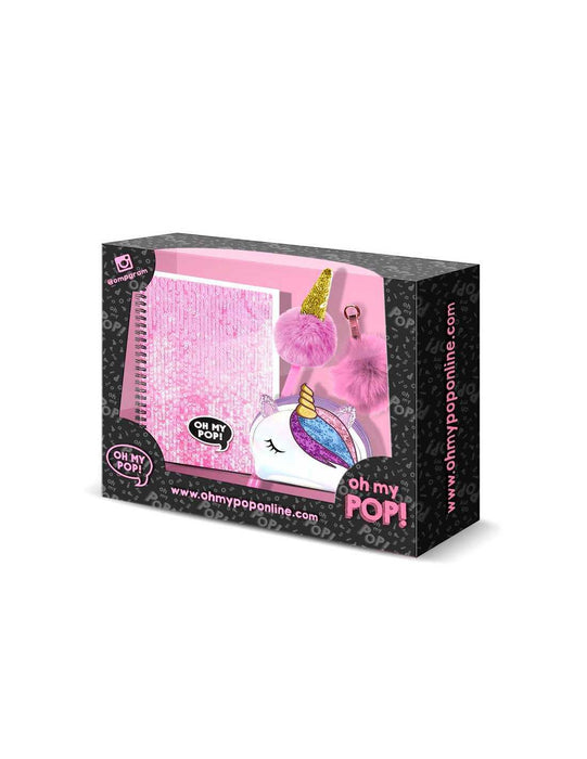 immagine-1-oh-my-pop-set-unicorno-diario-penna-e-porta-monete-ean-8445118001334