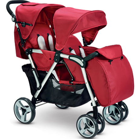 immagine-1-passeggino-gemellare-plebani-gemini-rosso-ean-8021483101345