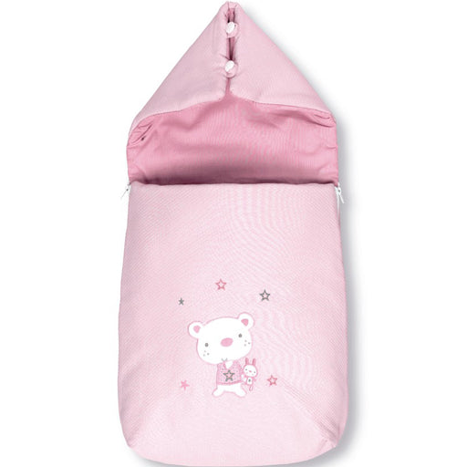 immagine-1-sacco-universale-per-carrozzina-e-seggiolino-auto-gr.0-pirulos-orsetto-star-biancorosa-ean-8499000817022