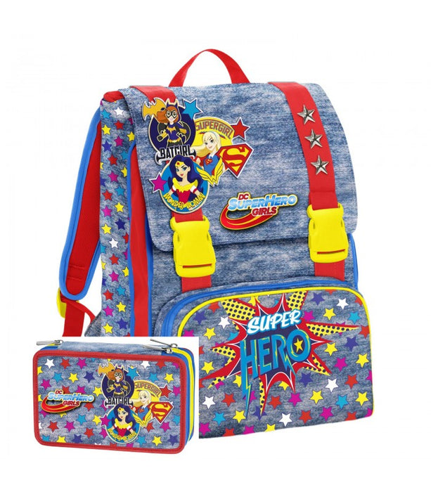 immagine-1-schoolpack-dc-superhero-girls-zaino-piu-astuccio-ean-8011410307513