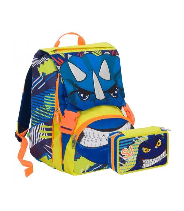 immagine-1-schoolpack-zaino-piu-astuccio-sj-gang-animali-boy-201819-ean-8011410304925