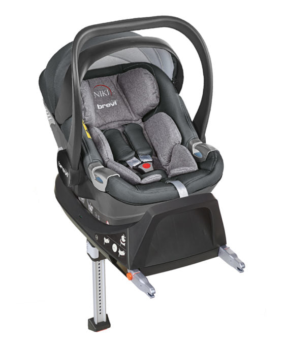 immagine-1-seggiolino-auto-brevi-niki-grigio-melange-con-base-auto-i-size-ean-8011250521773