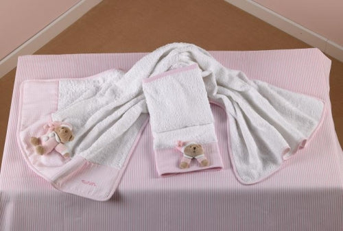 immagine-1-set-asciugamano-nanan-puccio-rosa-2-pz-ean-8033714005230