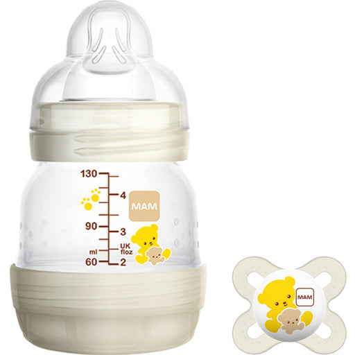 immagine-1-set-biberon-mam-first-bottle-0m-130-ml-bianco-succhietto-mam-start-nana-0-2m-bianco-ean-9001616671807
