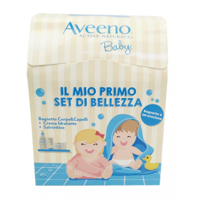 immagine-1-set-cambio-aveeno-baby-con-bagnetto-corpocapelli-crema-idratante-salviettine-ean-3574661325125